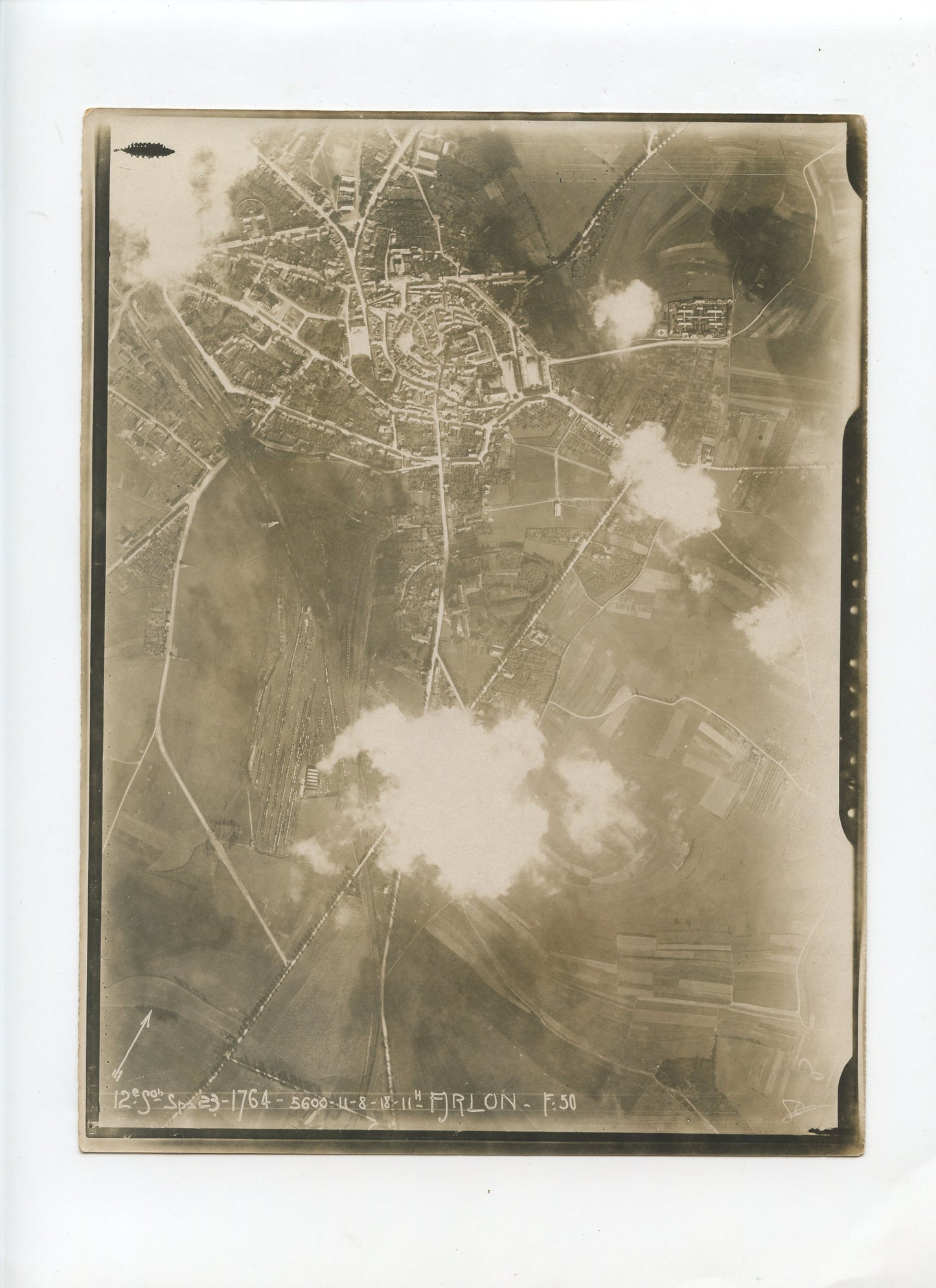 photo aérienne aout 1918 Arlon Belgique SPA 23
