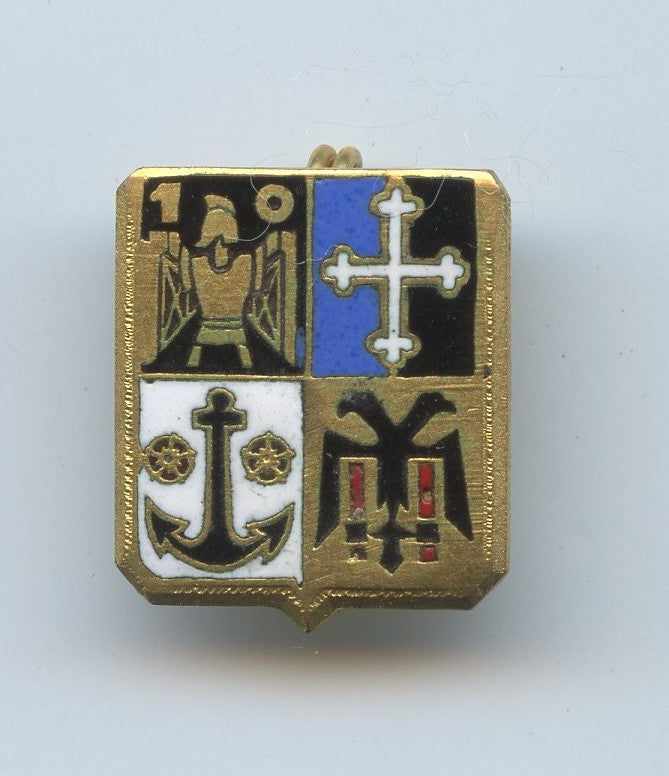 insigne réduction de boutonnière 10°régiment du génie émail