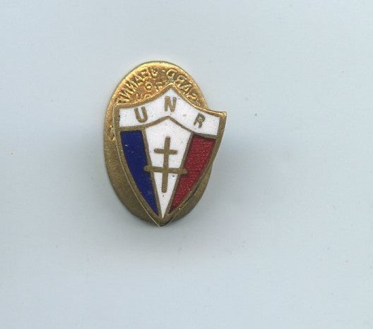 insigne de boutonnière UNR croix de lorraine résistance 14x10mm