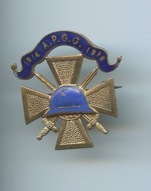 insigne anciens prisonniers de guerre 1914-1918, forme croix de guerre