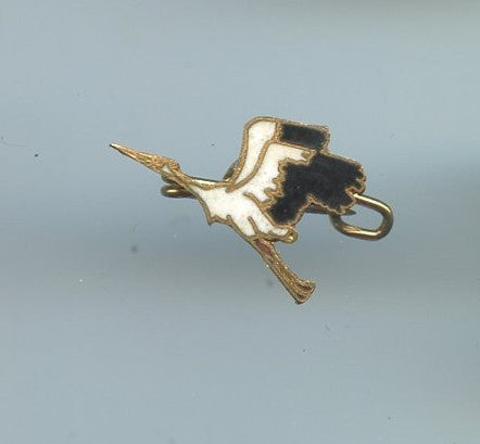 insigne de boutonnière escadrille des cigognes émaillé
