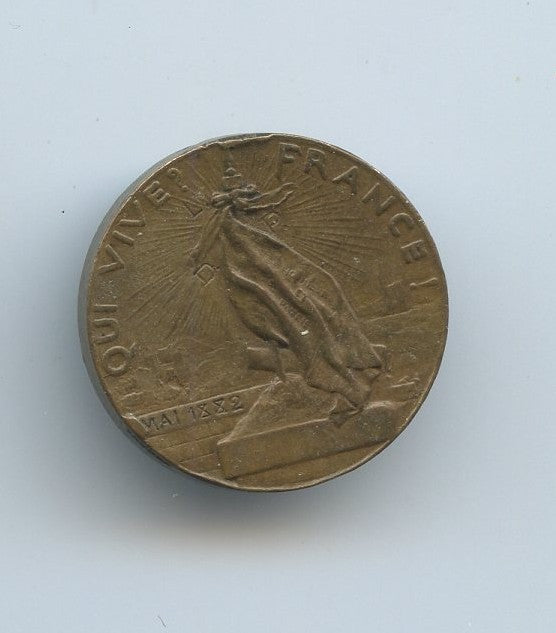 jeton de la ligue des patriotes "qui vive ? France !" vers 1900 23mm