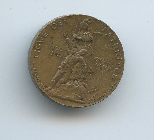 jeton de la ligue des patriotes "qui vive ? France !" vers 1900 23mm