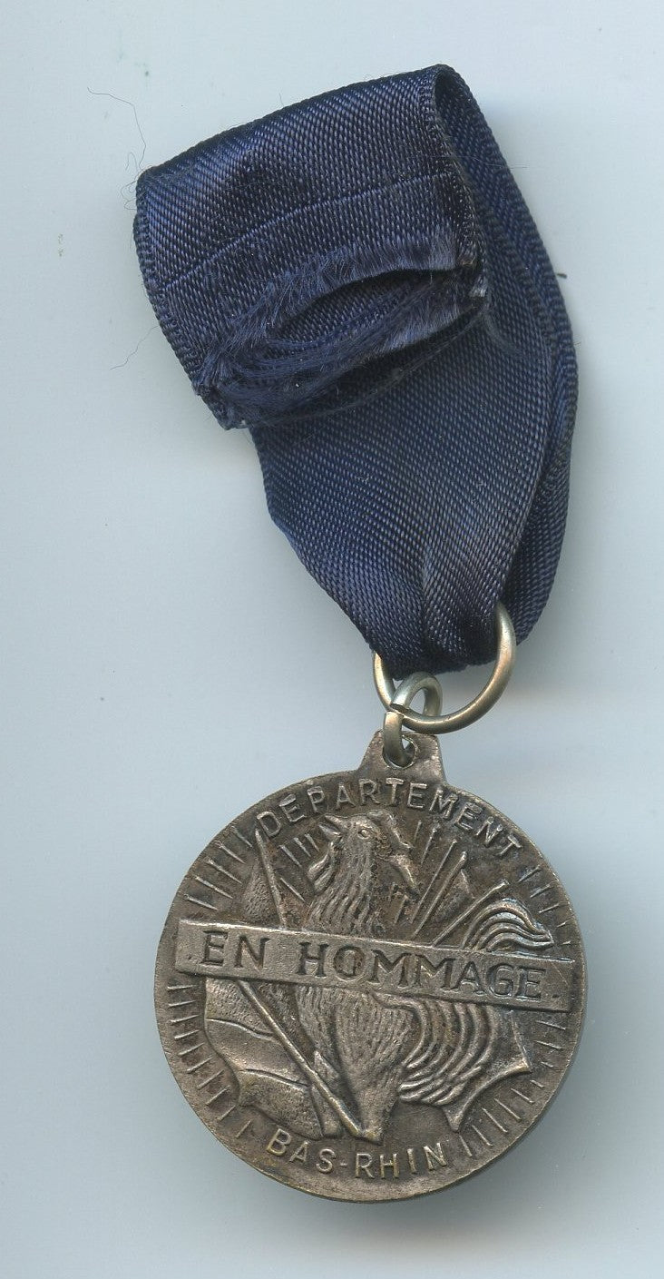 médaille 50° anniversaire 1914-1918, département du Bas Rhin