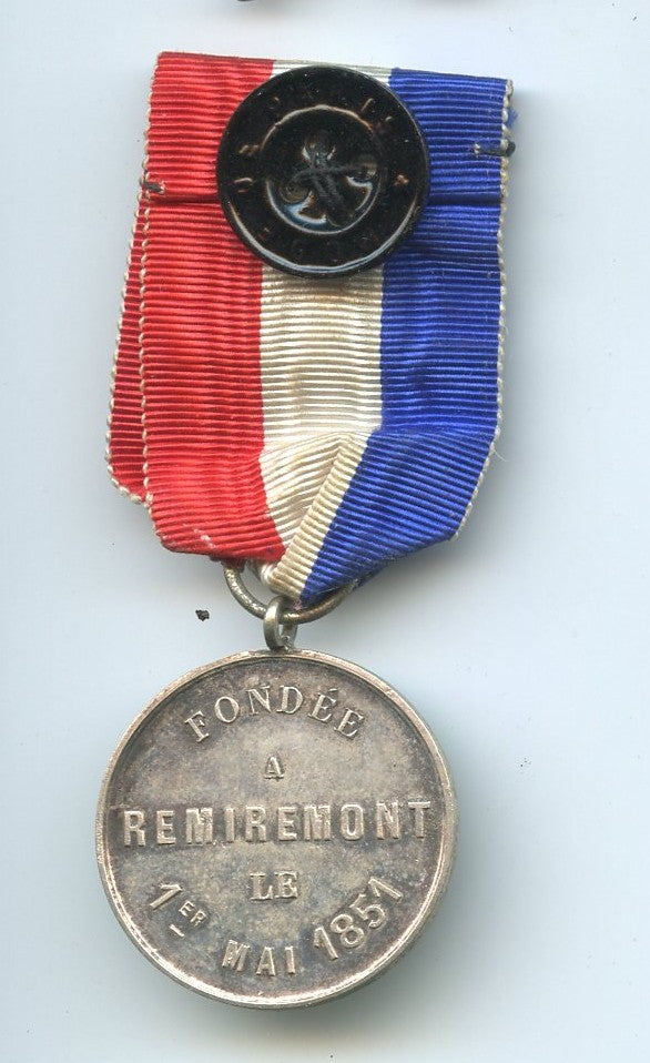 médaille société de secours mutuels de Remiremont Vosges vers 1900