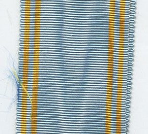 Comores : ruban ordre de l'étoile d'Anjouan, 37 mm 13 cm de long