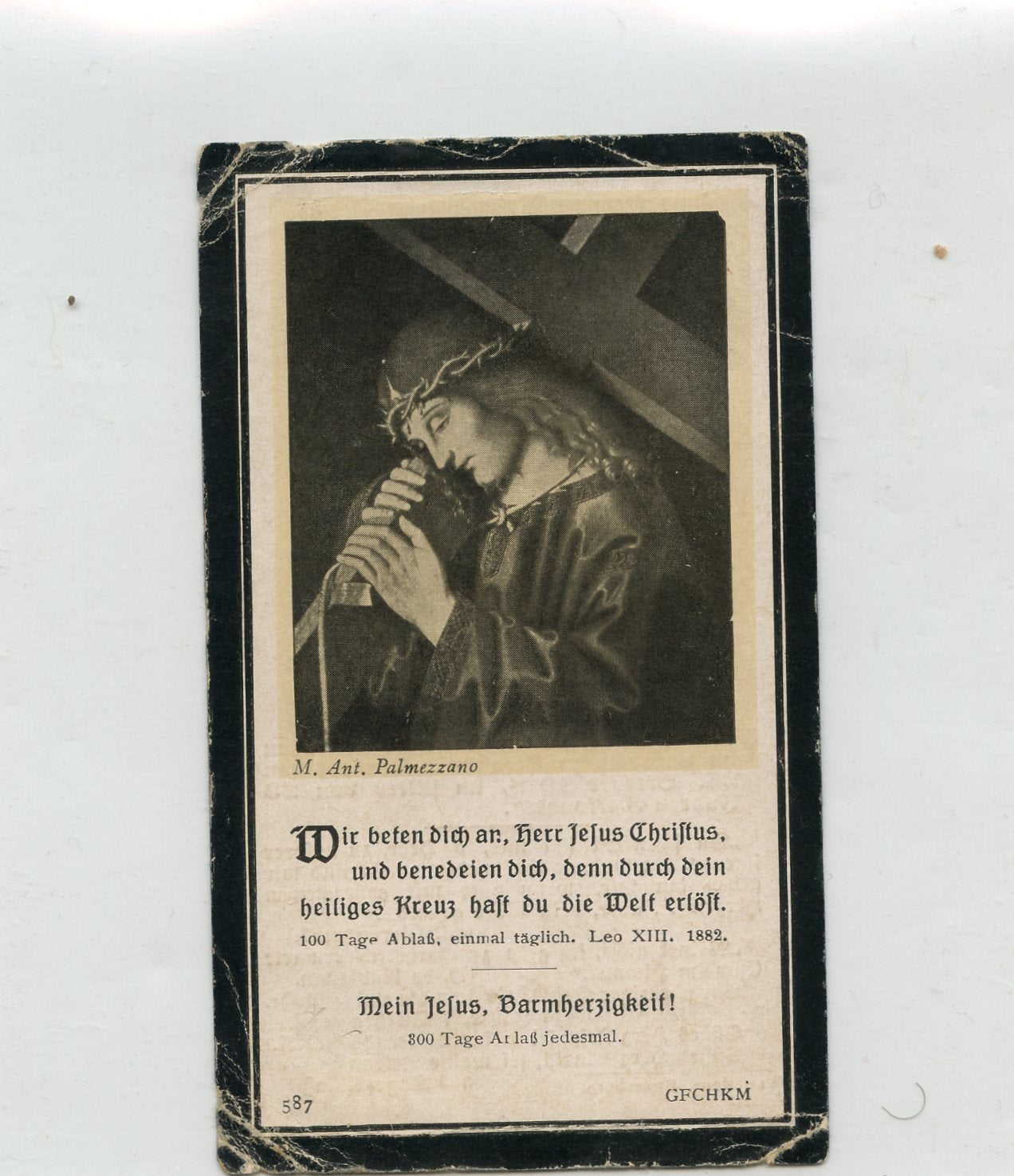 1914-1918 : carte avis de décès d'un alsacien de Bischheim mort en 1918 dans l'armée allemande