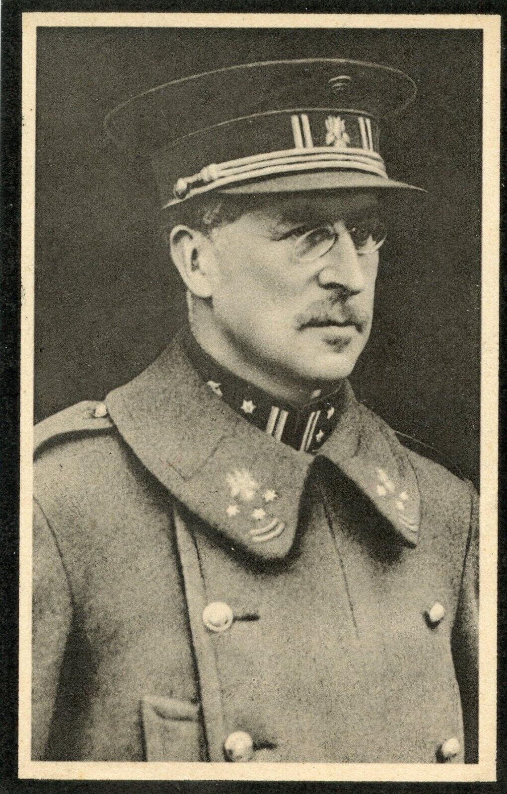 1914-1918 : carte avis de décès du roi Albert I° de Belgique 1934