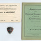 ensemble carte insigne et fascicule des anciens combattants de Champagnole Jura 14-18