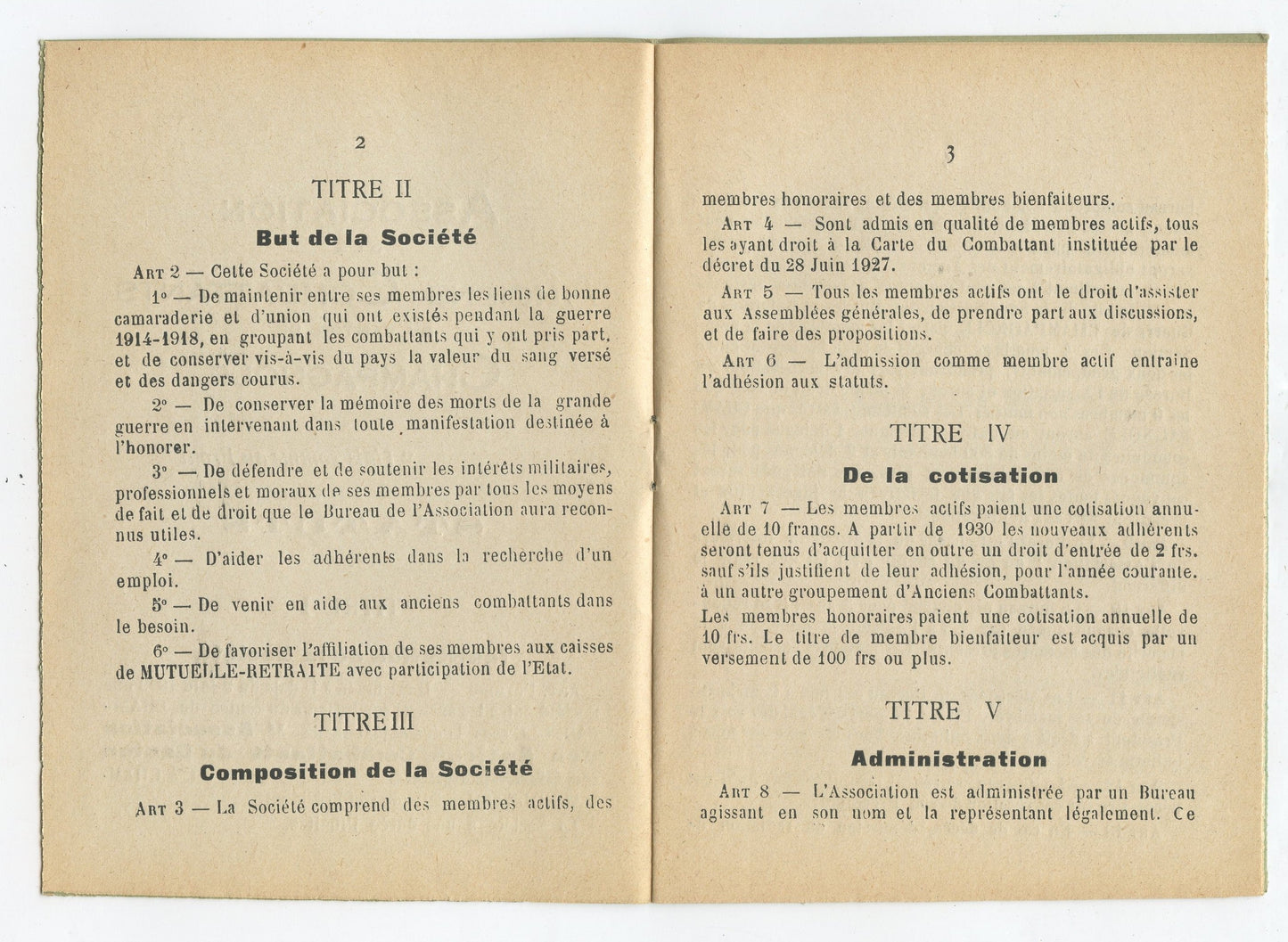 ensemble carte insigne et fascicule des anciens combattants de Champagnole Jura 14-18