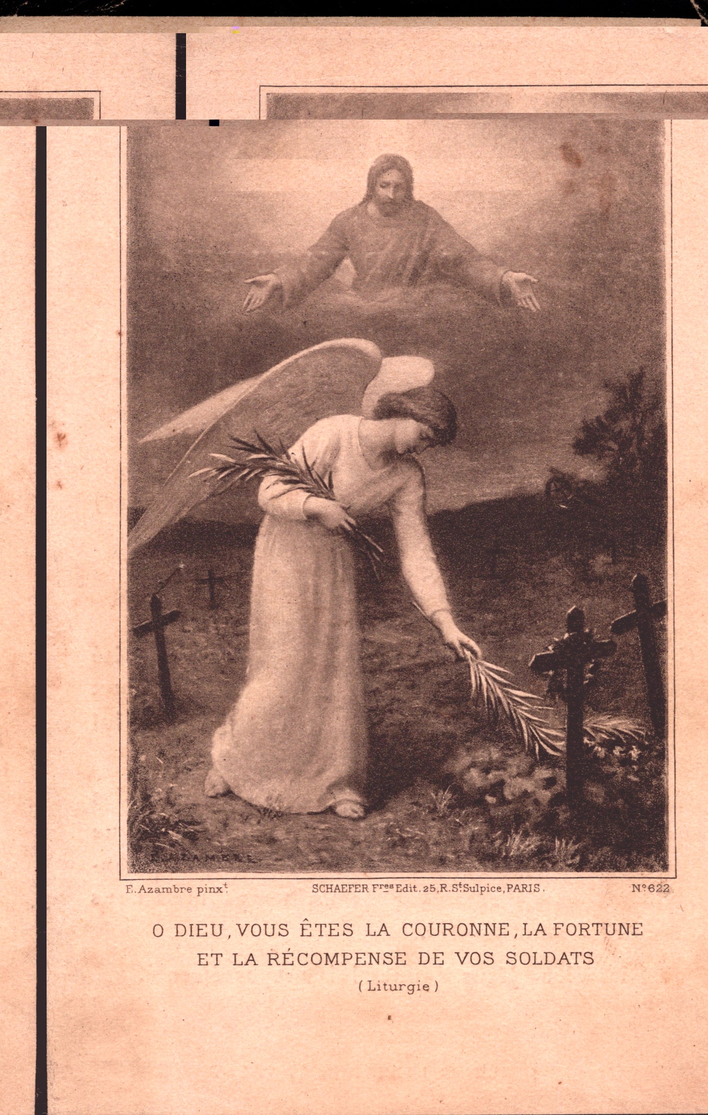 carte avis de décès soldat du 125°RI tué sur la Somme en aout 18, originaire de l'Hérault