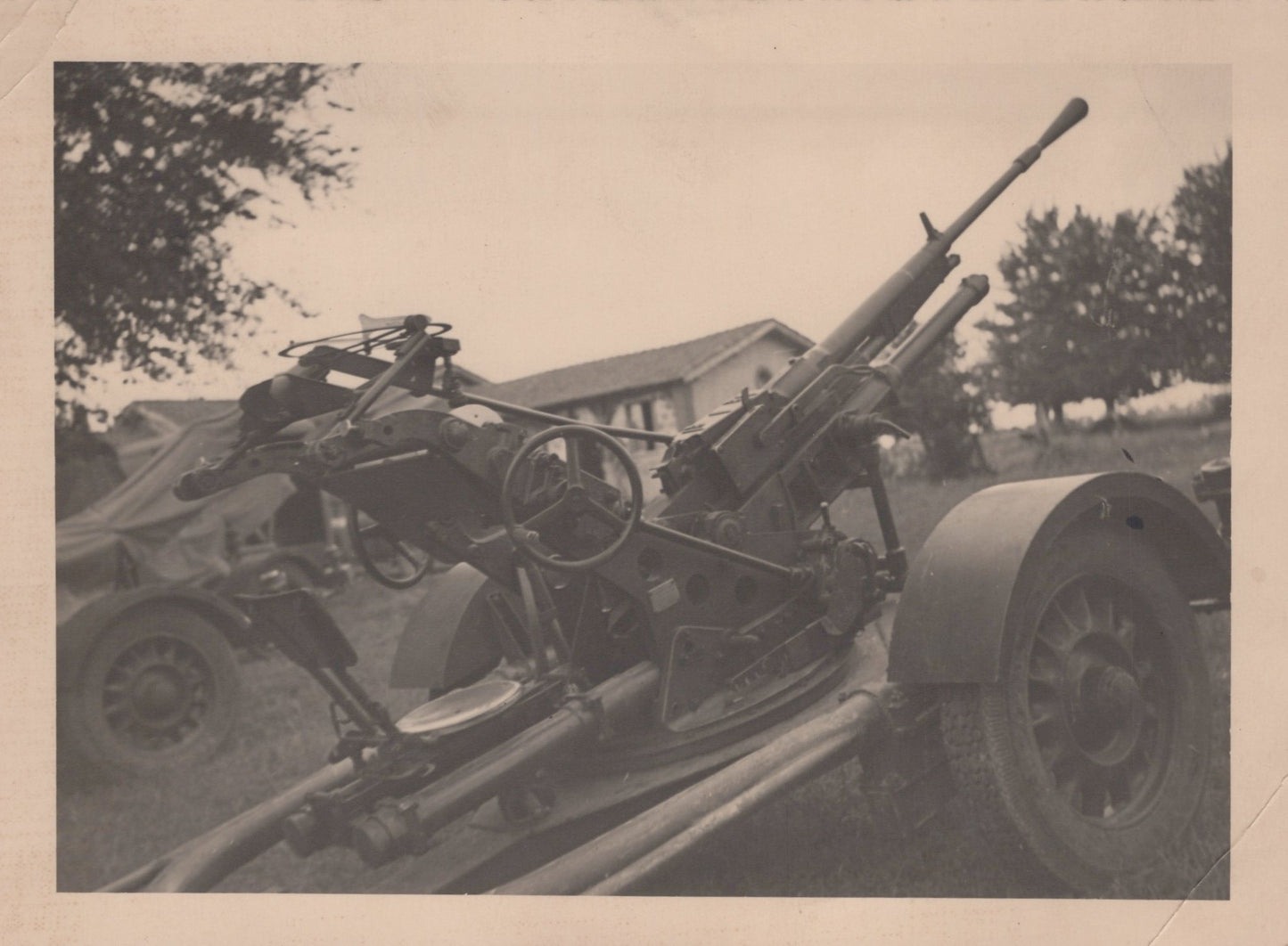 grandes photos artilleurs 403°RA et canon de 20mm 1939-40 170x125 mm