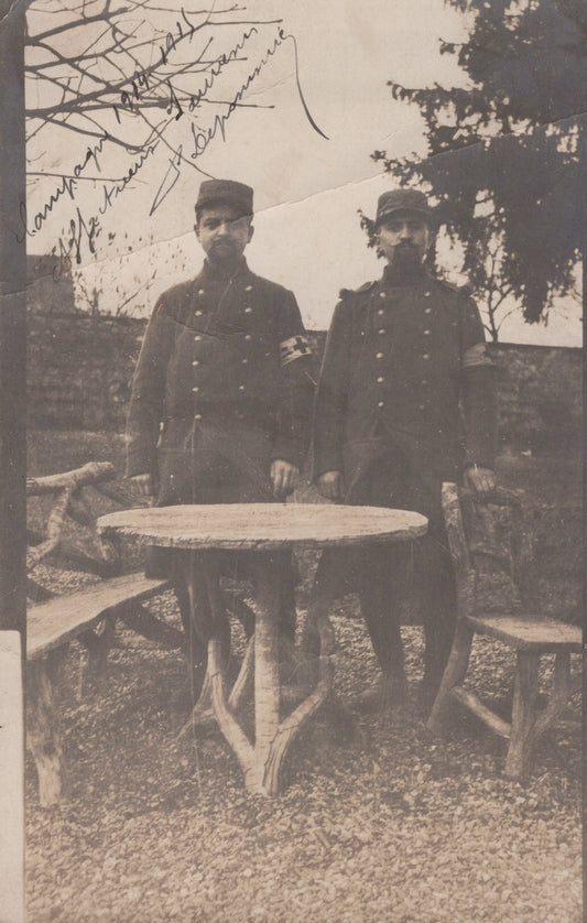 carte photo deux infirmiers 1915 numéro illisible
