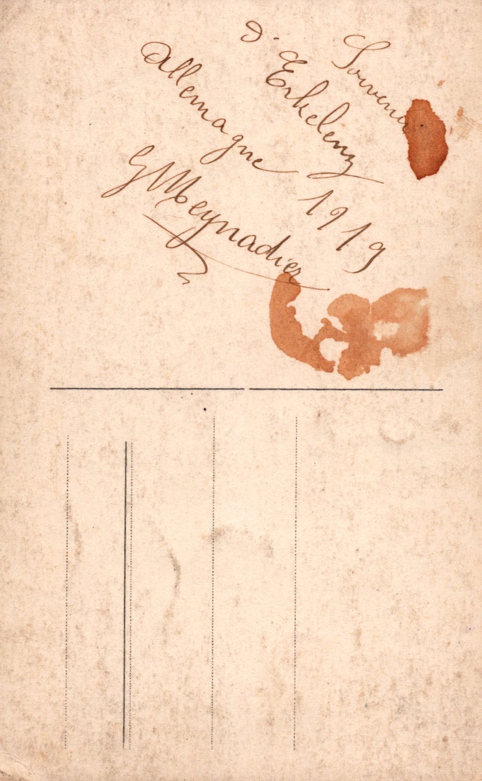 carte photo d'un chasseur du 23°BCA 1919