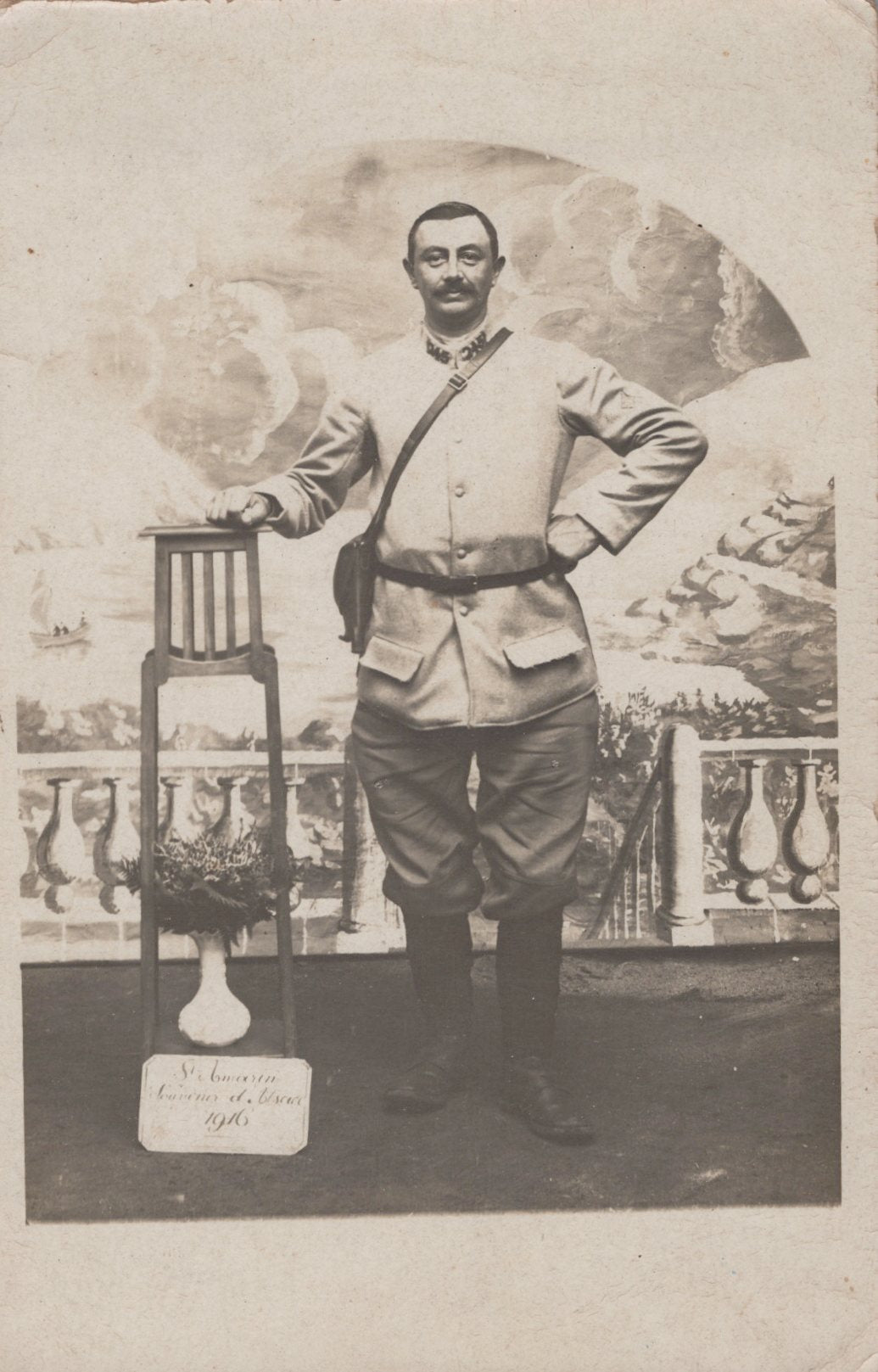 carte photo d'un poilu du 245° saint Amarin Alsace 1916