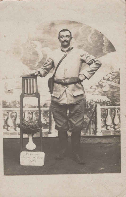 carte photo d'un poilu du 245° saint Amarin Alsace 1916
