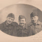 carte photo 3 soldats de 1940 Saint Etienne dont un ancien de 14-18