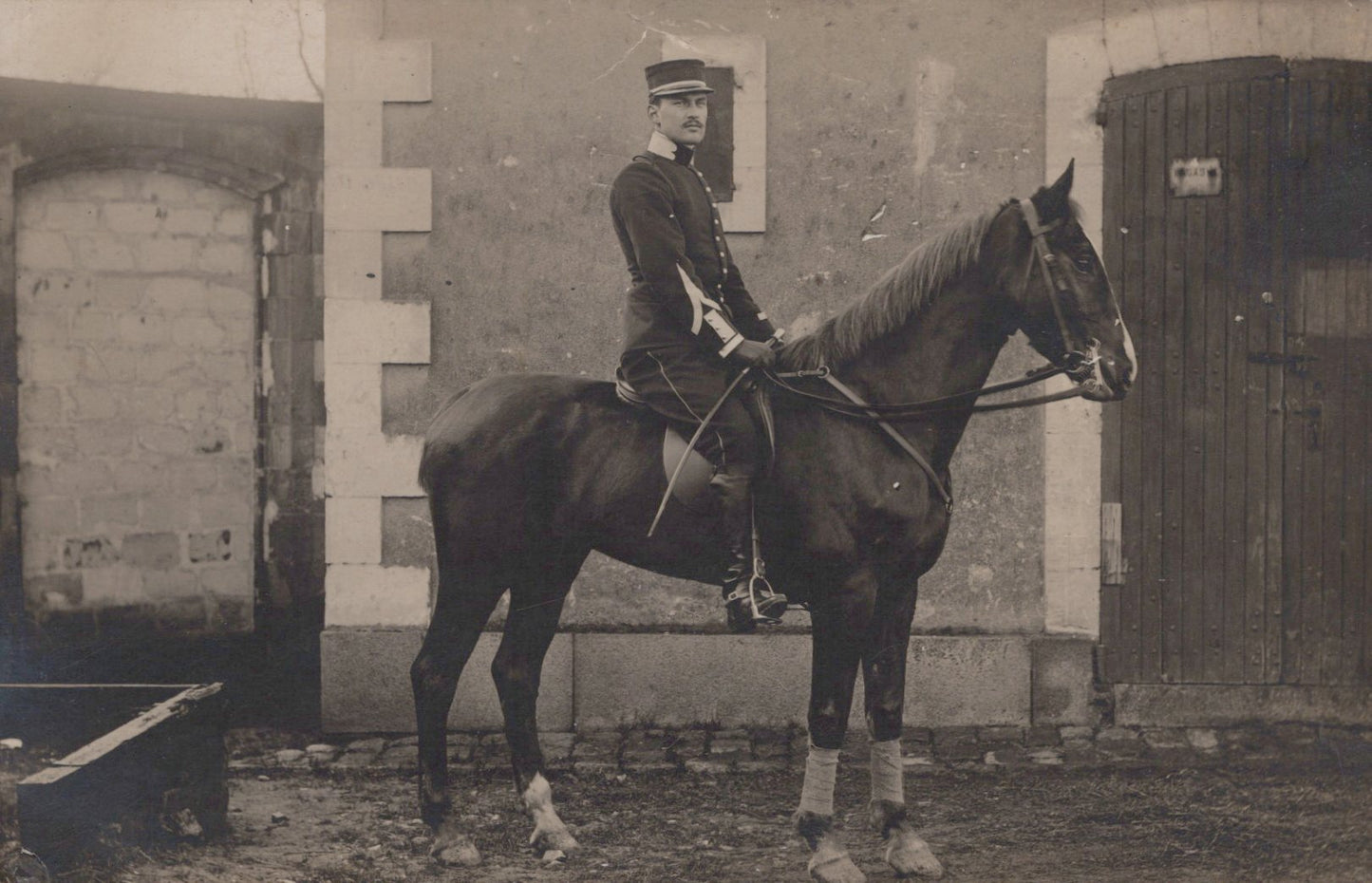 carte photo d'un MDL à cheval du 25° Dragons avant 1914