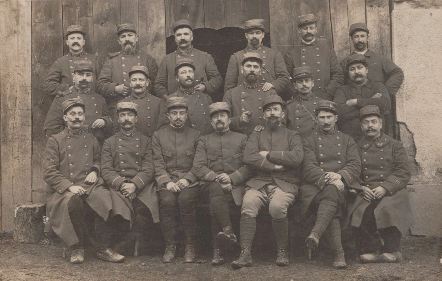 carte photo poilus du 55°RIT Bourg en Bresse 1914-18