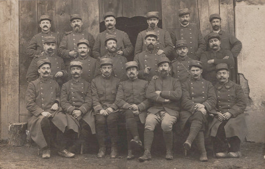 carte photo poilus du 55°RIT Bourg en Bresse 1914-18