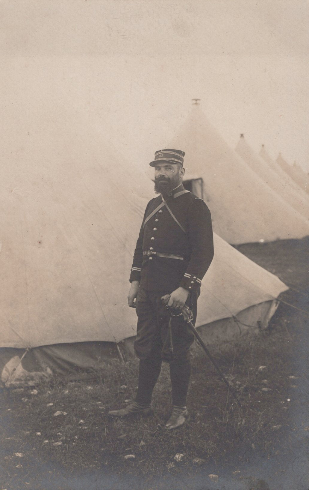 carte photo lieutenant du 53°RI (Perpignan) avant 1914