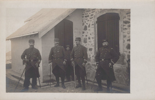 carte photo cadres du 110° territorial Romans 1914-1918