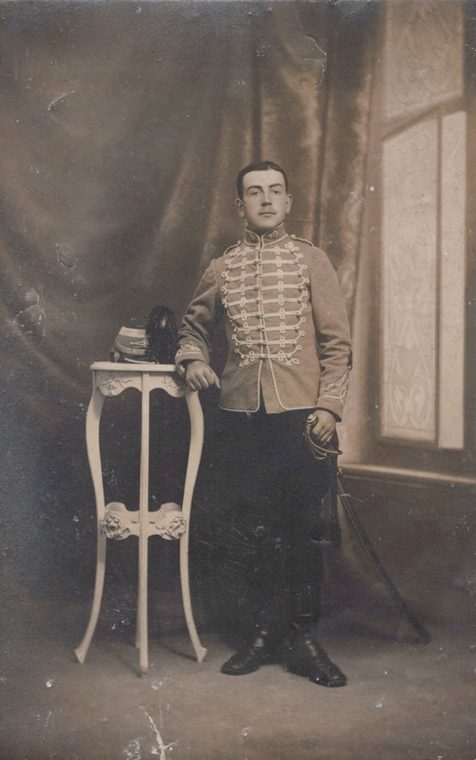 carte photo d'un cavalier du 10° hussards avant 1914