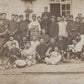 carte photo poilus d'Agen et gendarmes de Dordogne à la gare de Coursan Aude 1907 révolte des vignerons