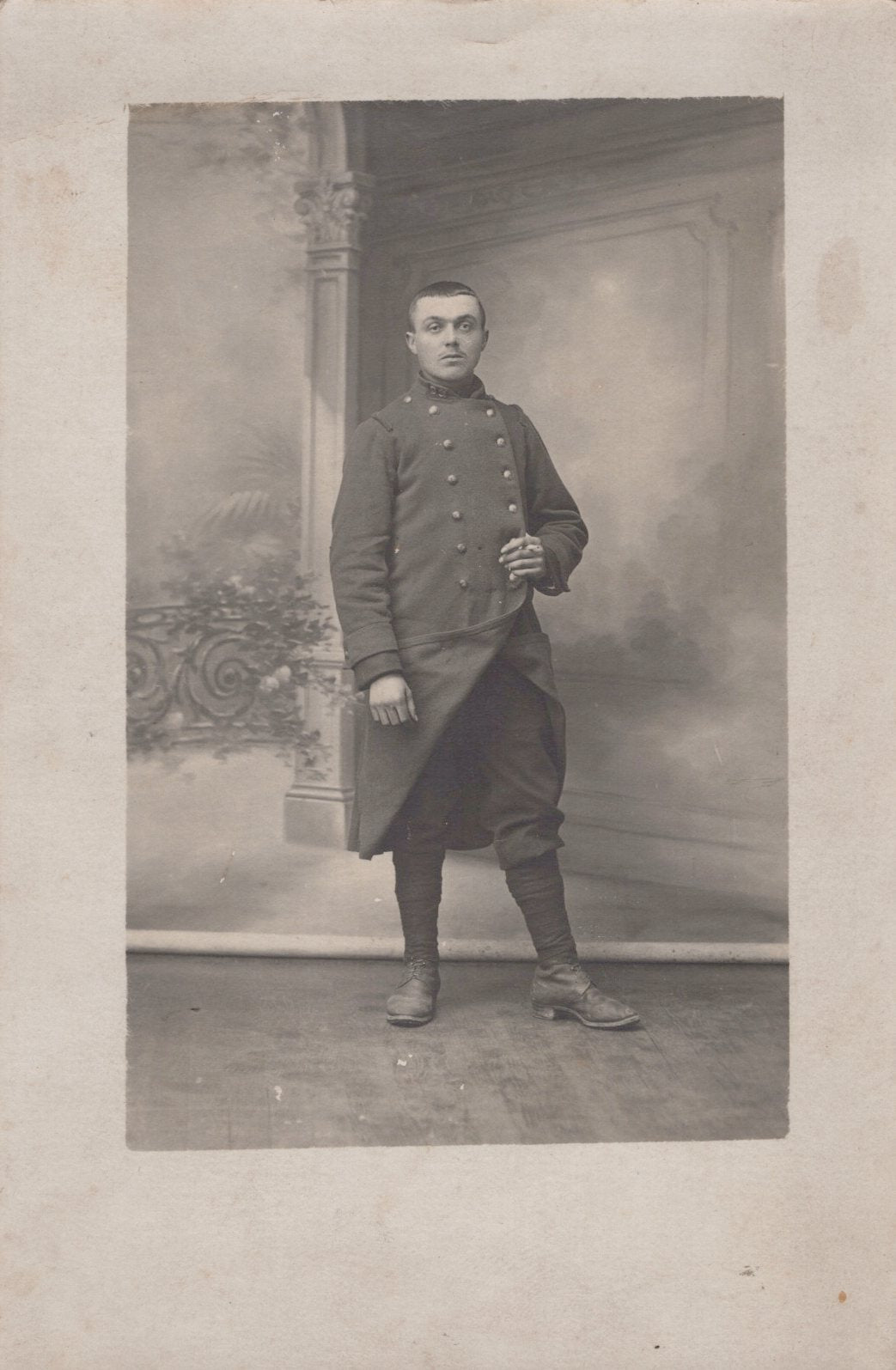 carte photo d'un poilu du 99°RI début de guerre 1914-1918