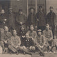 carte photo d'un groupe de soldats d'Etat Major tenues disparates 1914-18