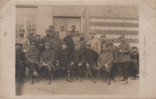 carte photo des officiers du 110° territorial (Romans) 1914-1918