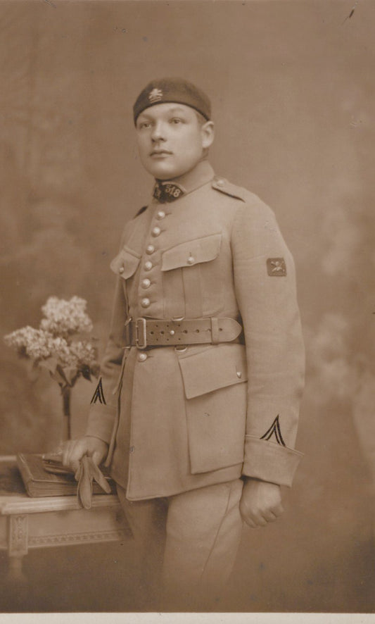 carte photo tankiste du 518°RCC Besançon années 20