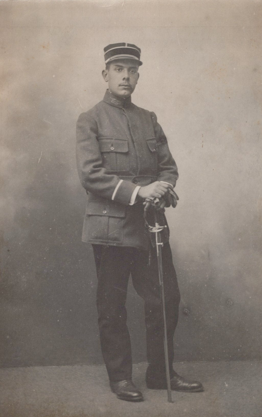 carte photo d'un sous lieutenant médecin 1914-1918