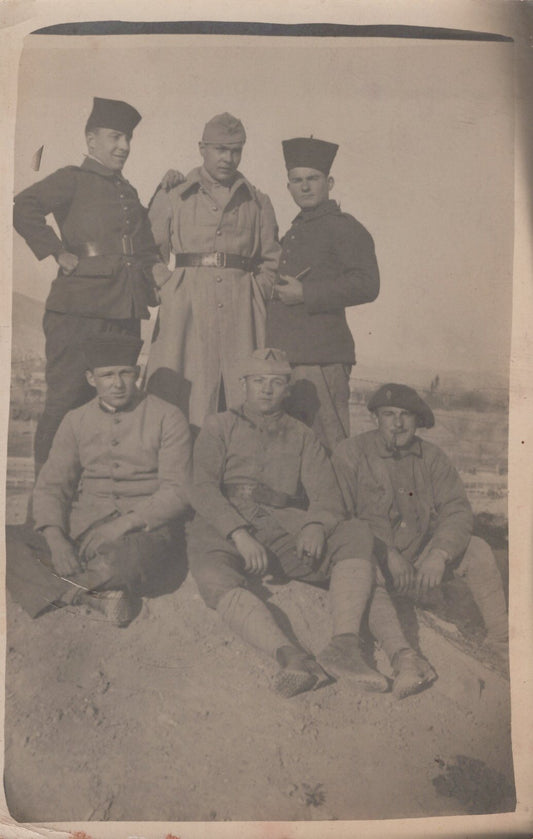 carte photo soldats français à Damas 1923