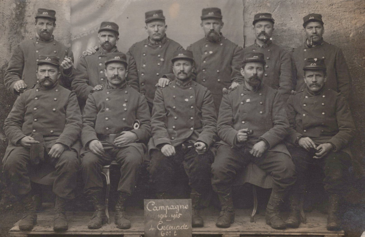 carte photo territoriaux du 60°RIT (Macon) 1915