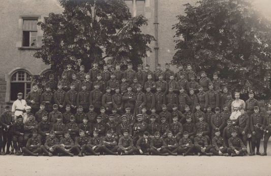 carte photo chasseurs du 4°BCP avec fanion années 20-30