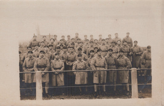 carte photo tankistes du 504° rgt de chars de combat années 20