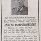carte avis de décès soldat allemand d'infanterie originaire d'Imsweiler tombé en Russie en 1942