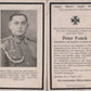 carte avis de décès soldat allemand d'infanterie originaire de la Sarre tombé en 1941 Russie