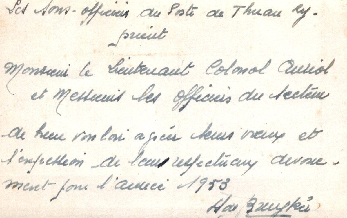 série de 4 cartes de vœux d'Indochine 1945-54