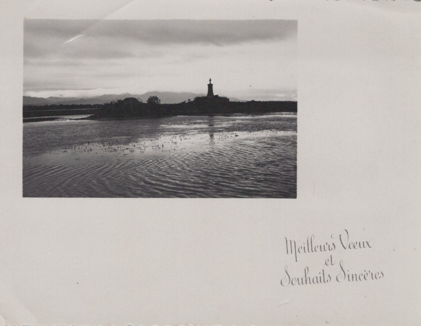 série de 4 cartes de vœux d'Indochine 1945-54