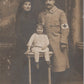 carte photo infirmier troupes de montagne avec femme et enfant 14-18