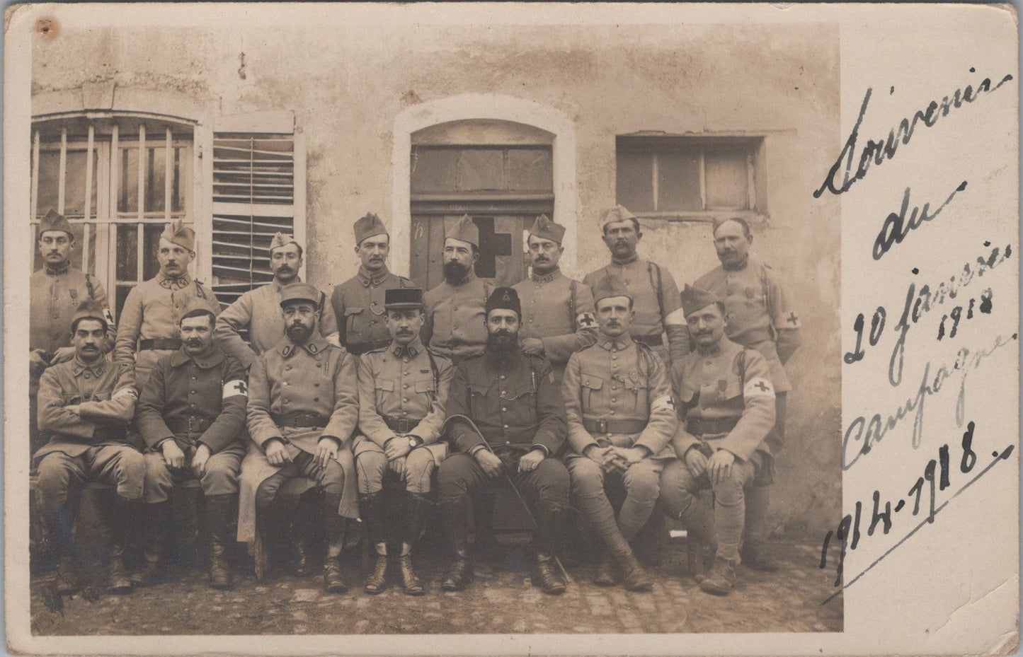 carte photo infirmiers et médecins du 60°RI Besançon 1914-1918