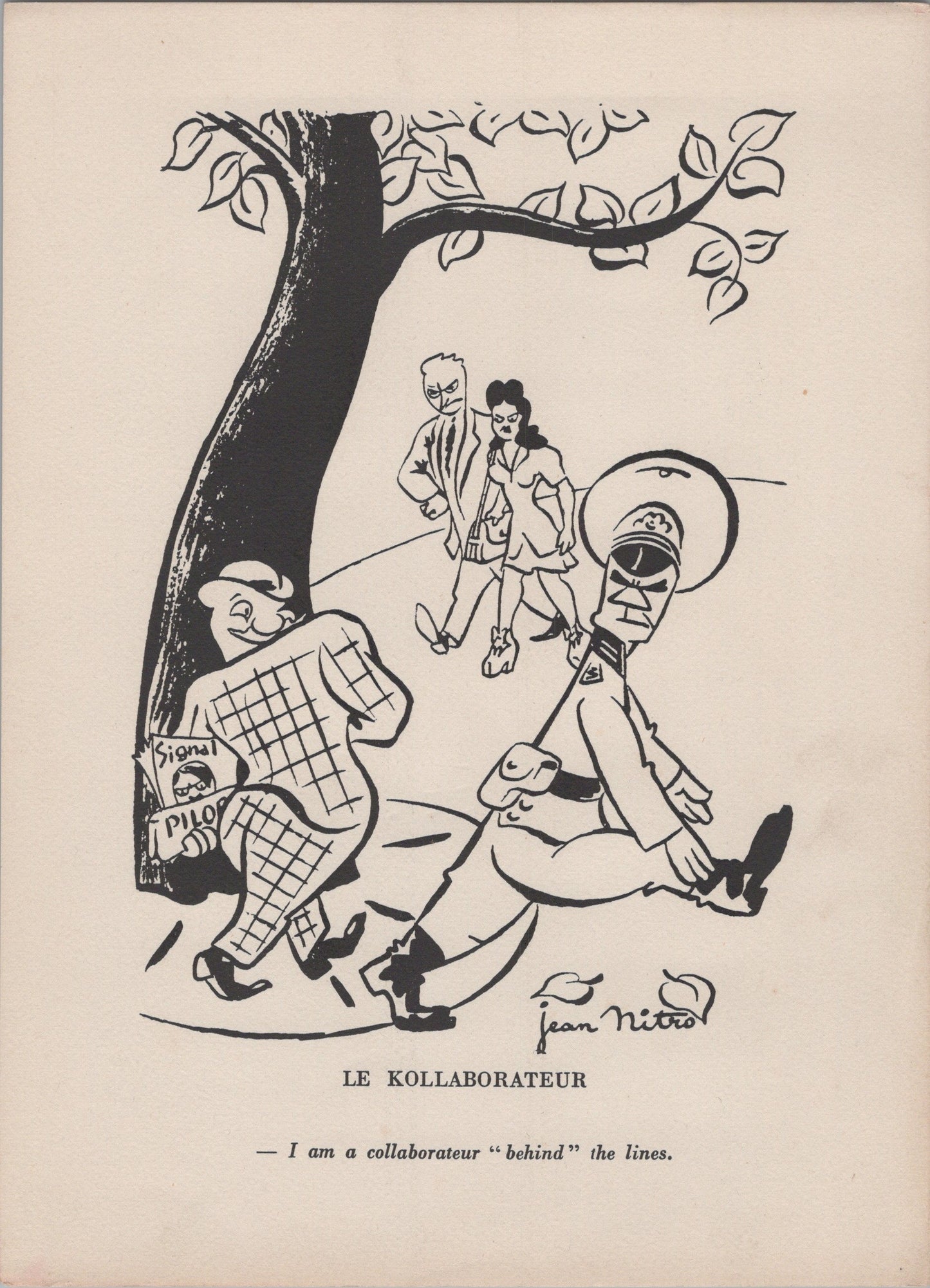 pochette avec 16 caricatures sur l'occupation édition limitée numérotée 1939-45