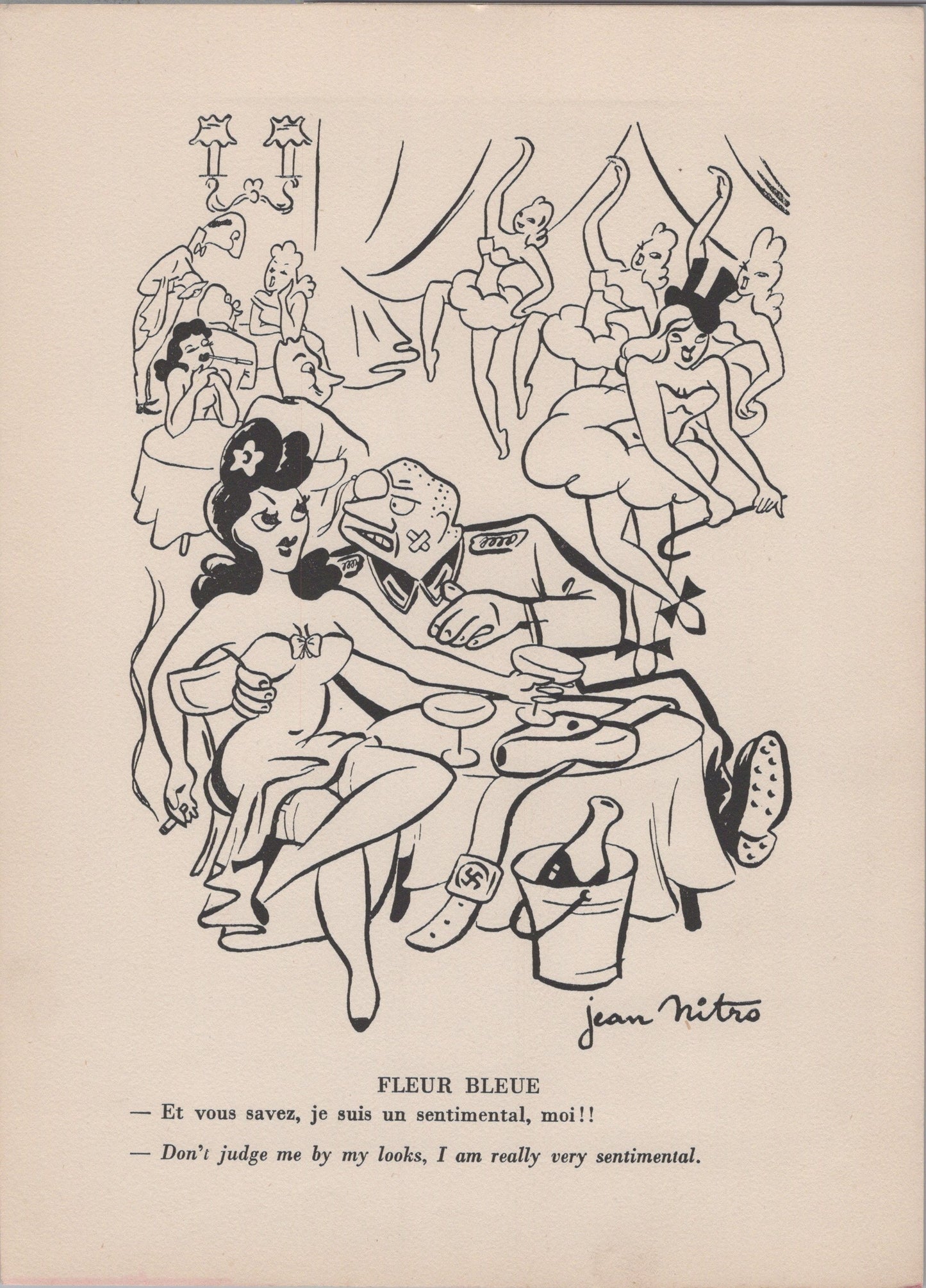 pochette avec 16 caricatures sur l'occupation édition limitée numérotée 1939-45