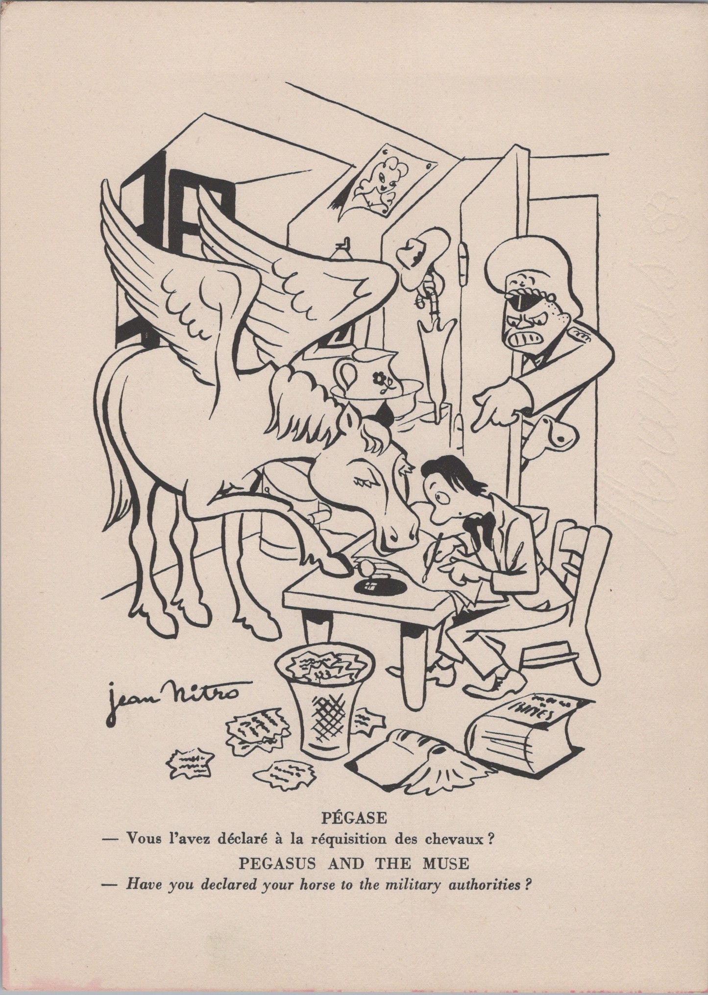 pochette avec 16 caricatures sur l'occupation édition limitée numérotée 1939-45