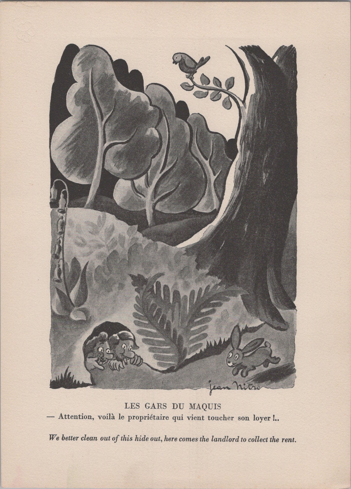 pochette avec 16 caricatures sur l'occupation édition limitée numérotée 1939-45