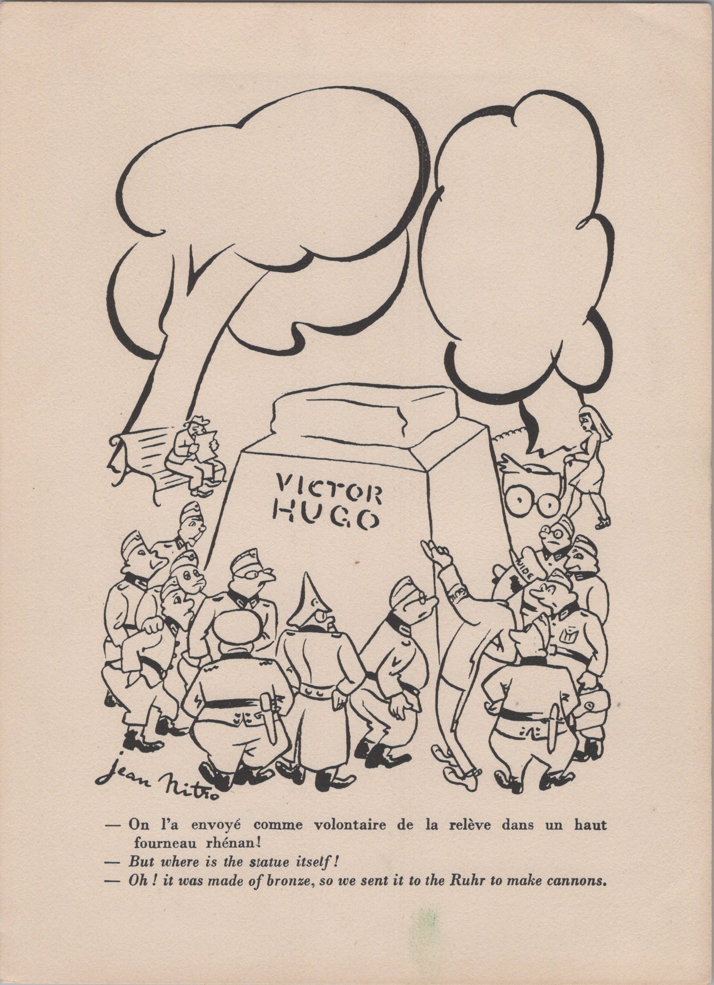 pochette avec 16 caricatures sur l'occupation édition limitée numérotée 1939-45