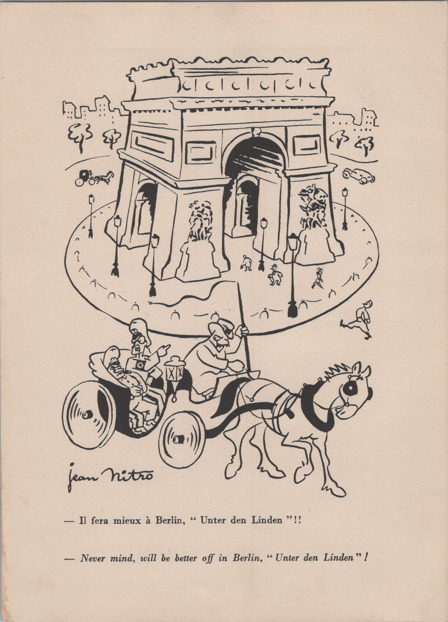 pochette avec 16 caricatures sur l'occupation édition limitée numérotée 1939-45