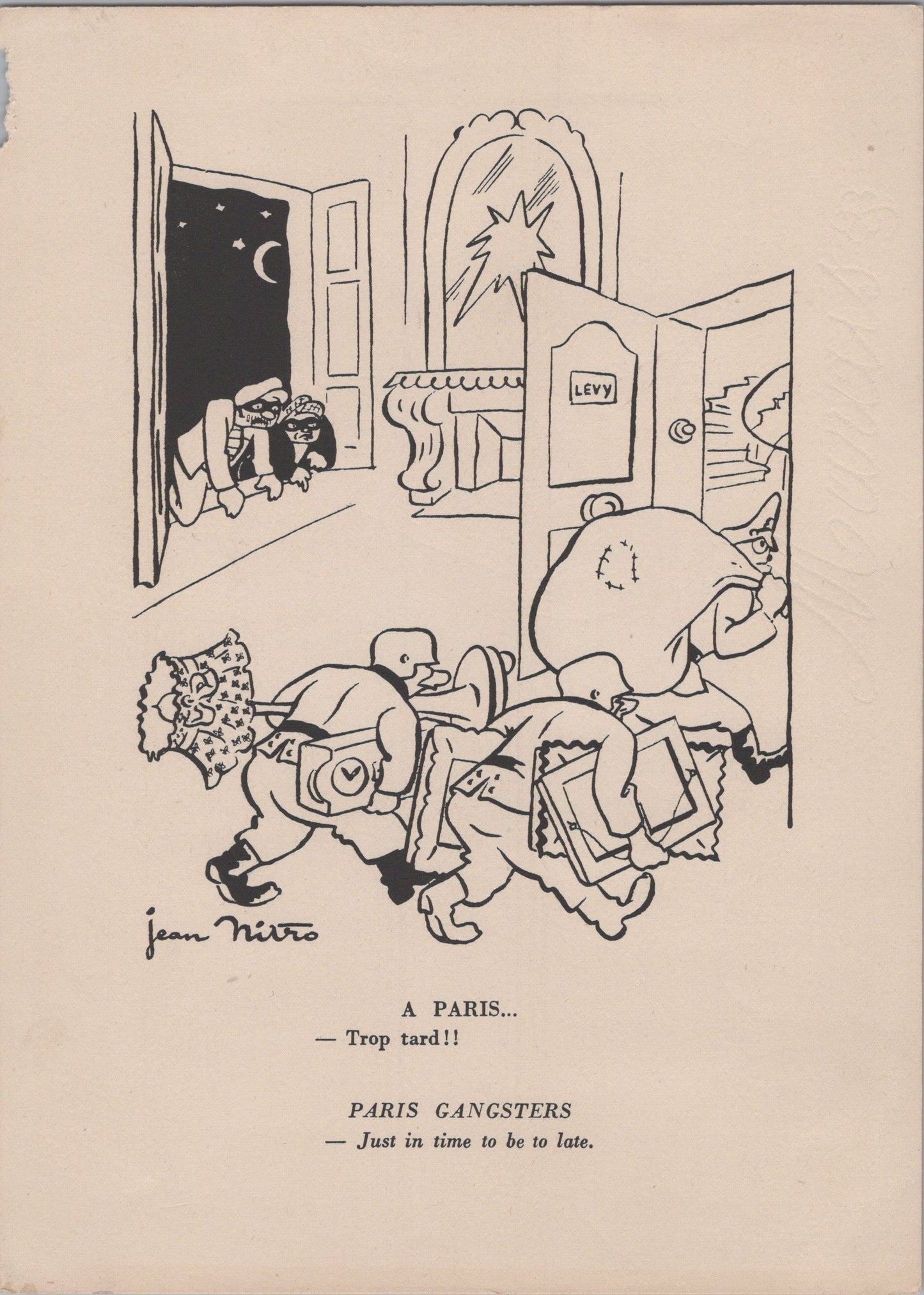 pochette avec 16 caricatures sur l'occupation édition limitée numérotée 1939-45